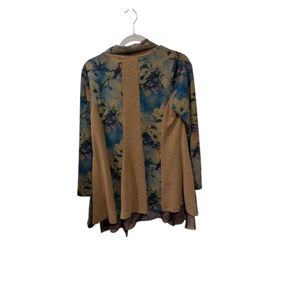 Soft Surroundings Womens P/S Floral Watercolor Open Front Cardigan Jacket Lightw - Picture 5 of 7